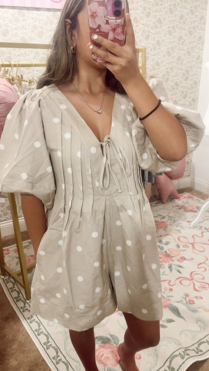Polka Dot Bow-Tie Romper