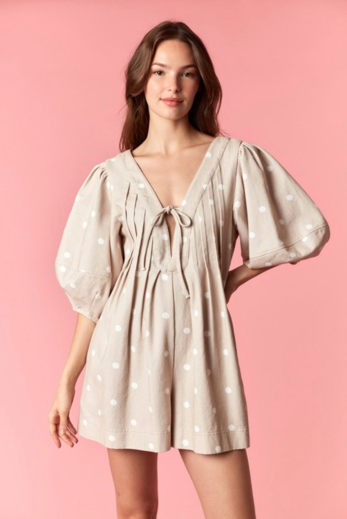 Polka Dot Bow-Tie Romper